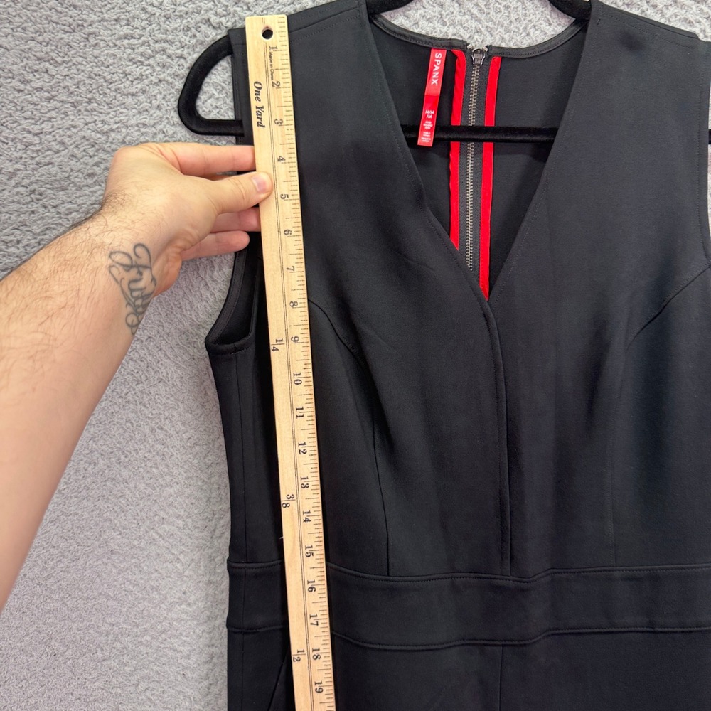 Spanx Jumpsuit Womens M Petite Black The Perfect‎ Sleeveless Wide Leg Comfort - Picture 8 of 16